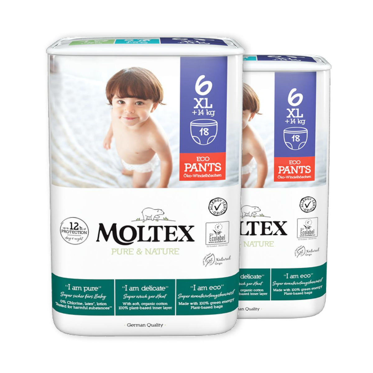 PROMO ESPECIAL Pants Moltex Pure & Nature T6 (+14 kg), 36 Uds