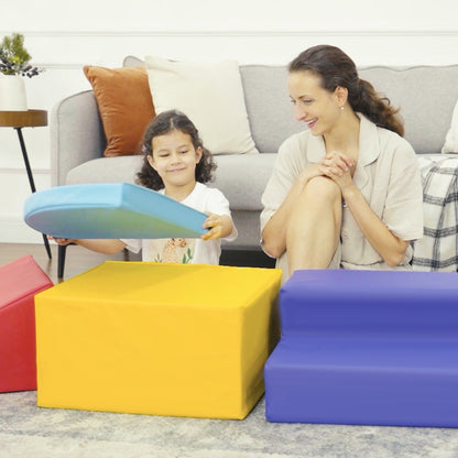 Homcom Juego De 4 Bloques Psicomotricidad Para Niños Multicolor_3