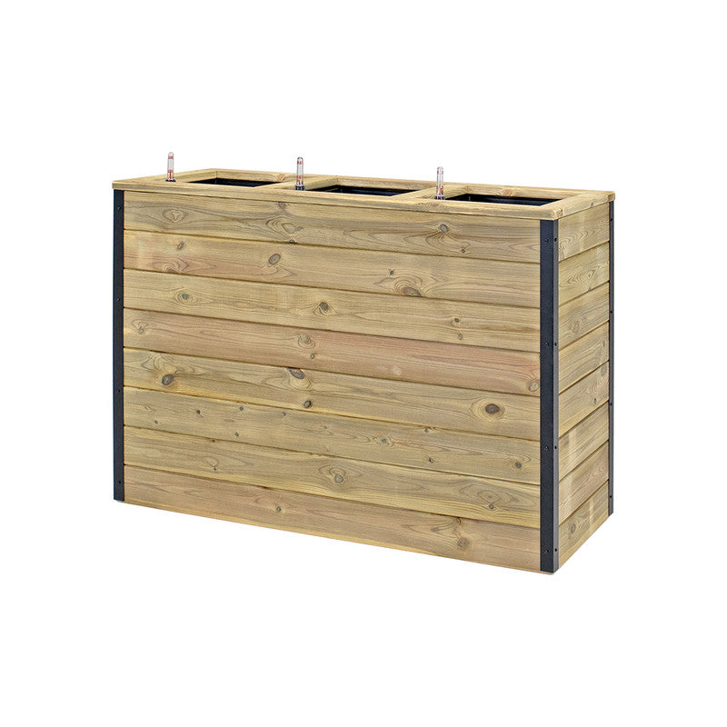 Jardinera Con Autorriego De Madera Nidum Interior Y Exterior Hortalia 110x40x80 Cm_2