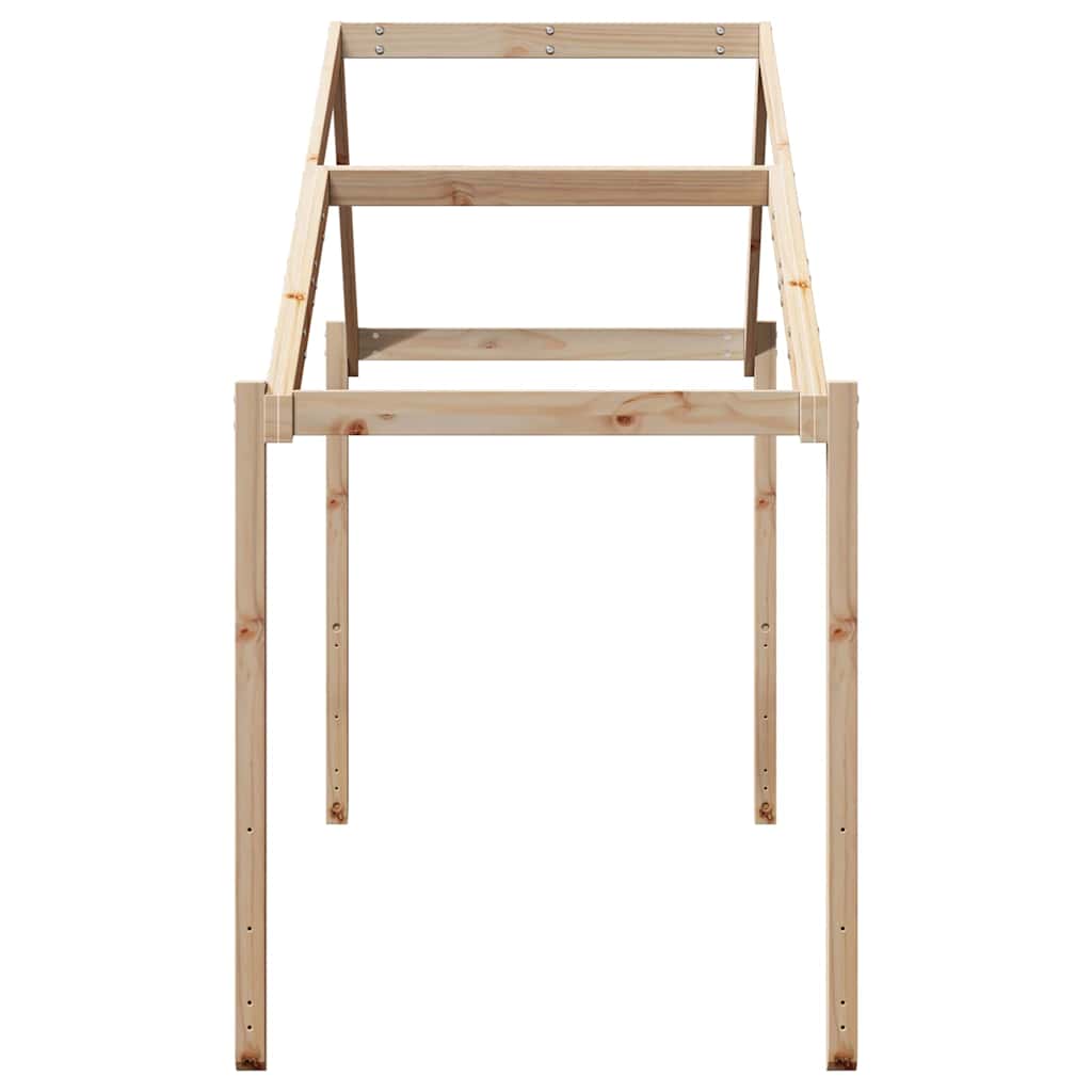 Techo De Cama Infantil Madera Maciza Pino 213x95,5x144,5 Cm_4