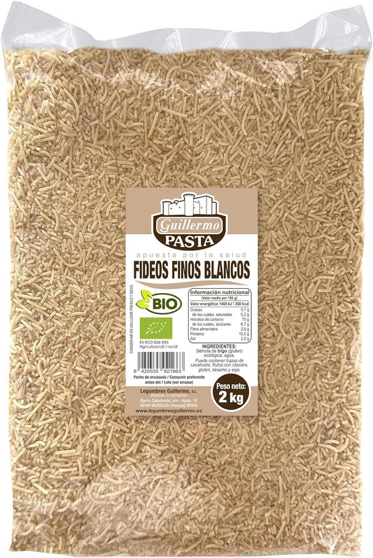 Fideos Finos Blancos Bio - 2 Kg, Bolsa_0