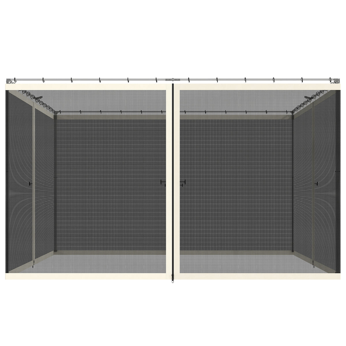 Outsunny 4 Paneles Laterales 335x207 Cm Para Carpa De Jardín Mosquitera_0