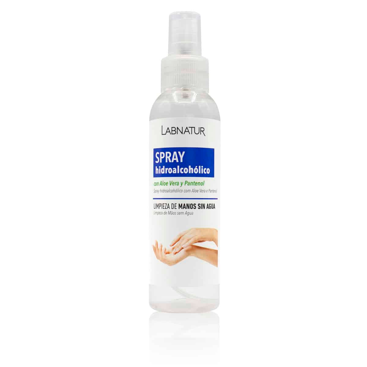 Spray Hidroalcohólico con Aloe Vera Labnatur 125 ml | Limpieza de Manos sin Agua | Hidrata y Suaviza | Vegano_0