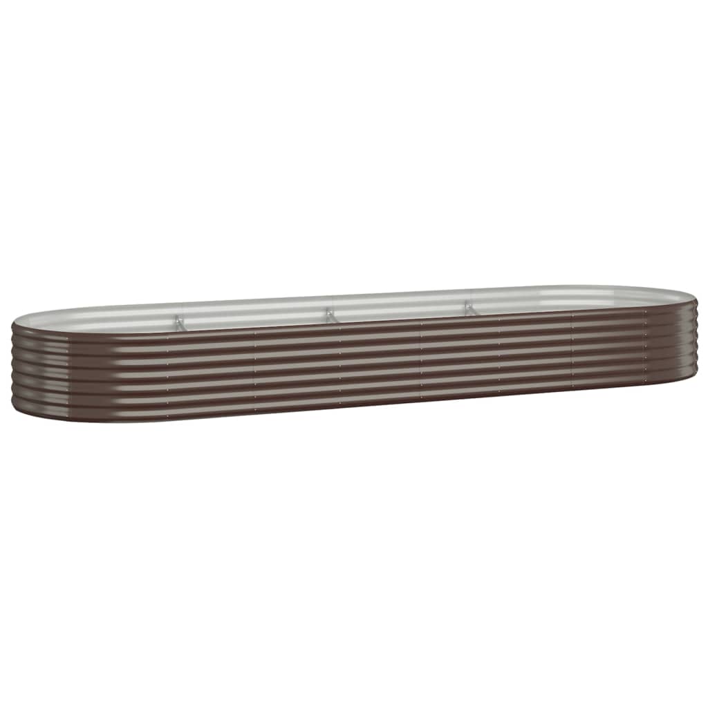 Jardinera Arriate Acero Galvanizado Marrón 322x100x36cm_0