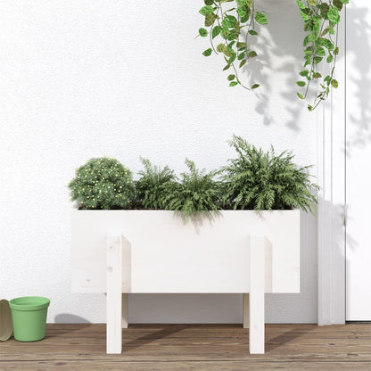 Jardinera Madera Maciza De Pino Blanco 62x30x38 Cm_1