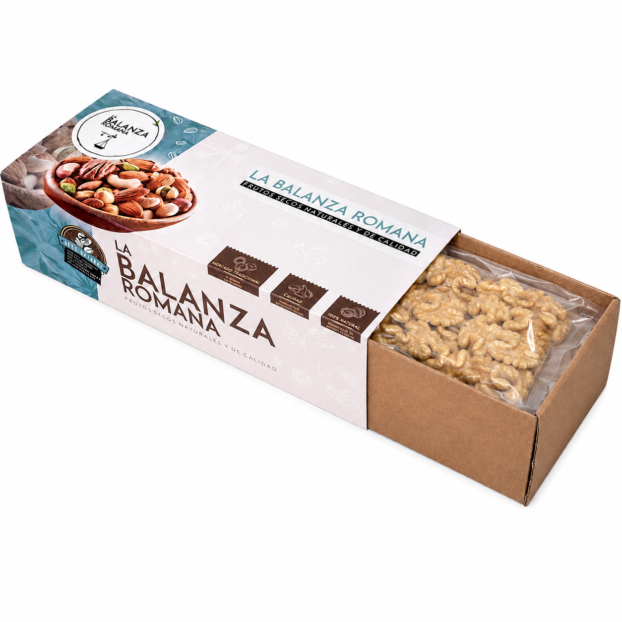 Mitades De Nuez Doradas Premium - Envasadas Al Vacío - 600g | Fruto Seco Premium, Snack Vegano Natural_1