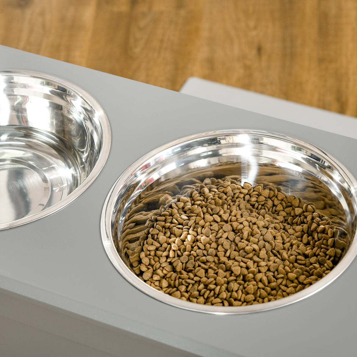 Pawhut Comedero Elevado Para Perros Con 2 Cuencos De Acero Inoxidable Gris_4