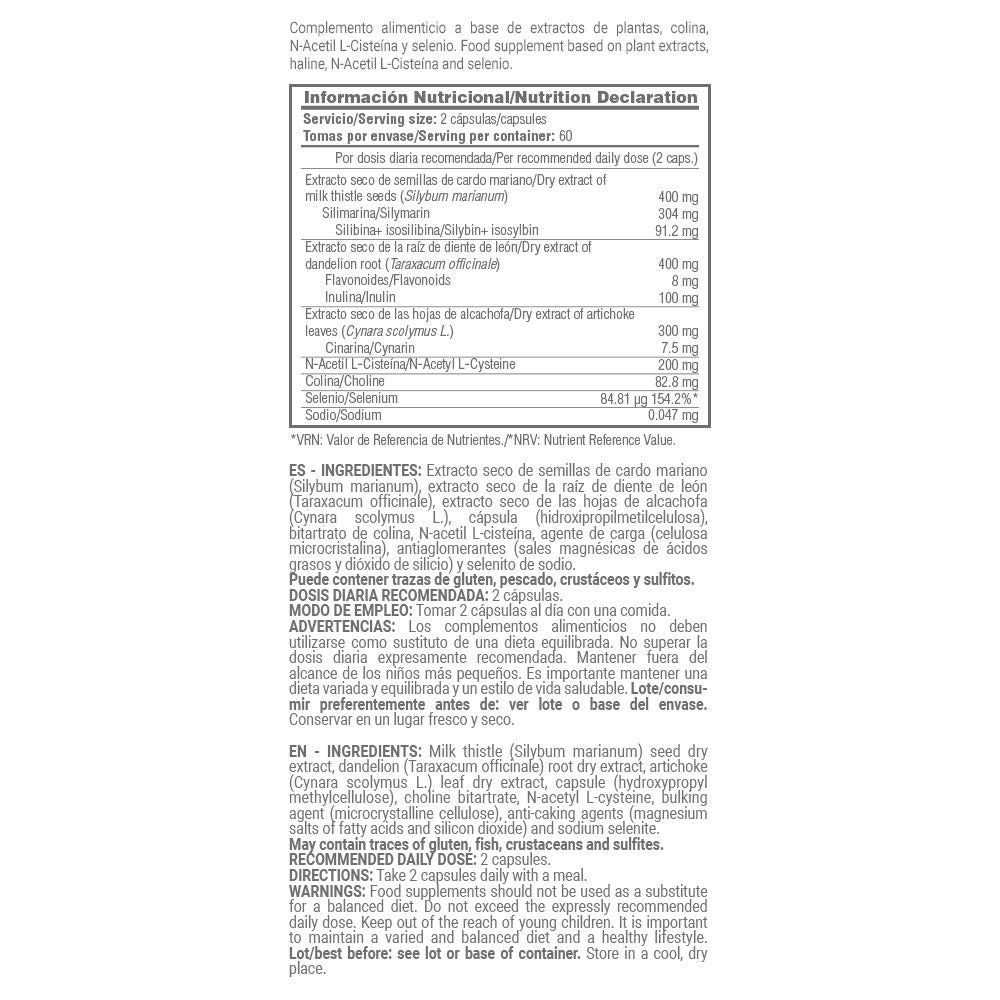 Liver Detox - 120 Cápsulas Vegetales - Protector Hepático - Masmusculo_4