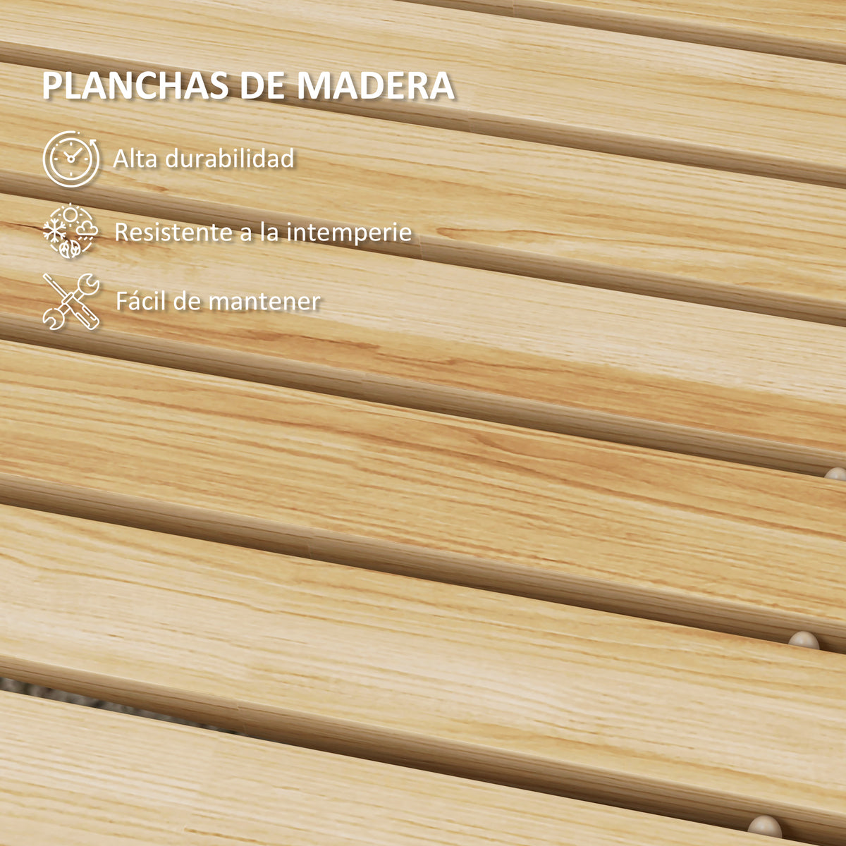 Outsunny Camino De Jardín De Madera 120x38 Cm Pasarela Enrollable Para Exterior_5