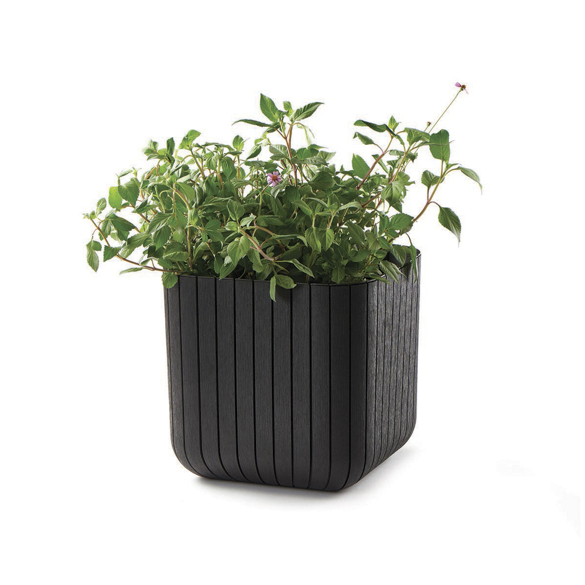 Keter Set 2x Macetero Polyal Wood Planter - 40x40x40 Cm Y 50l - Marrón_1