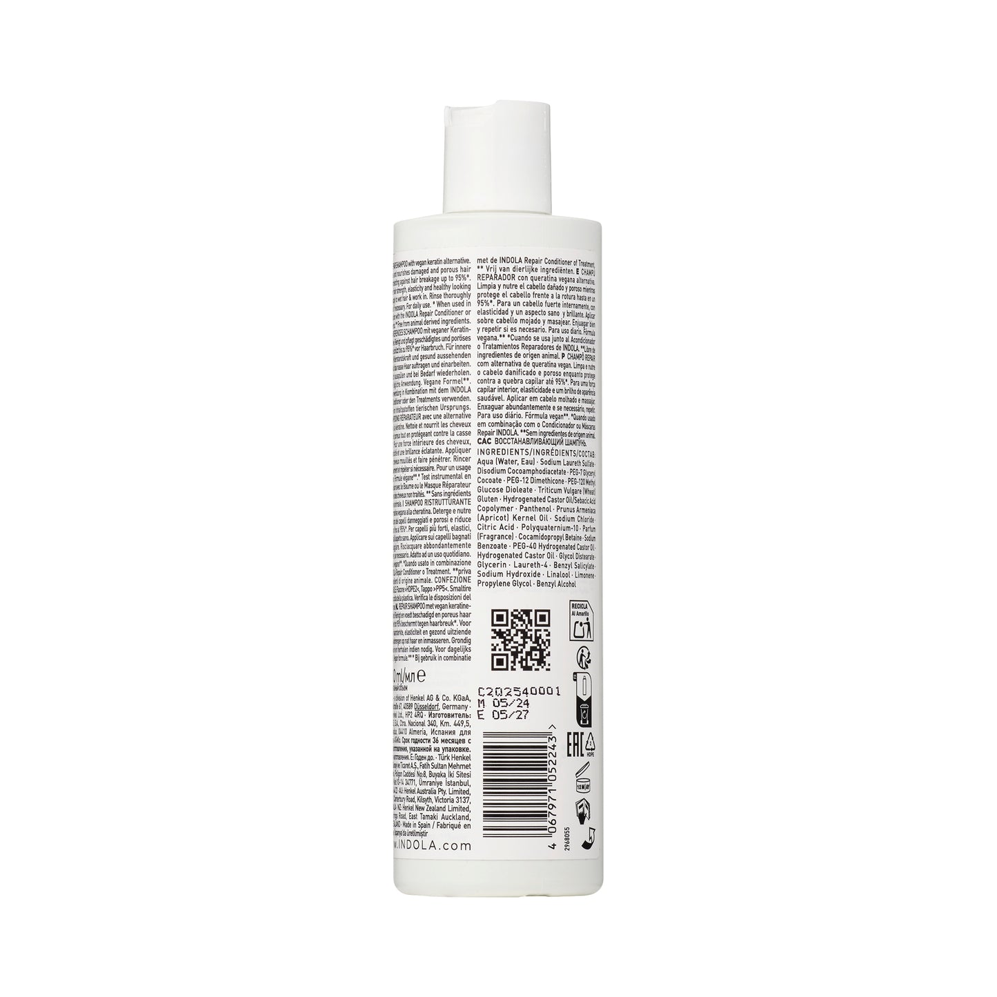 Indola Champú Reparador Profesional Para Cabello Dañado 300ml_2