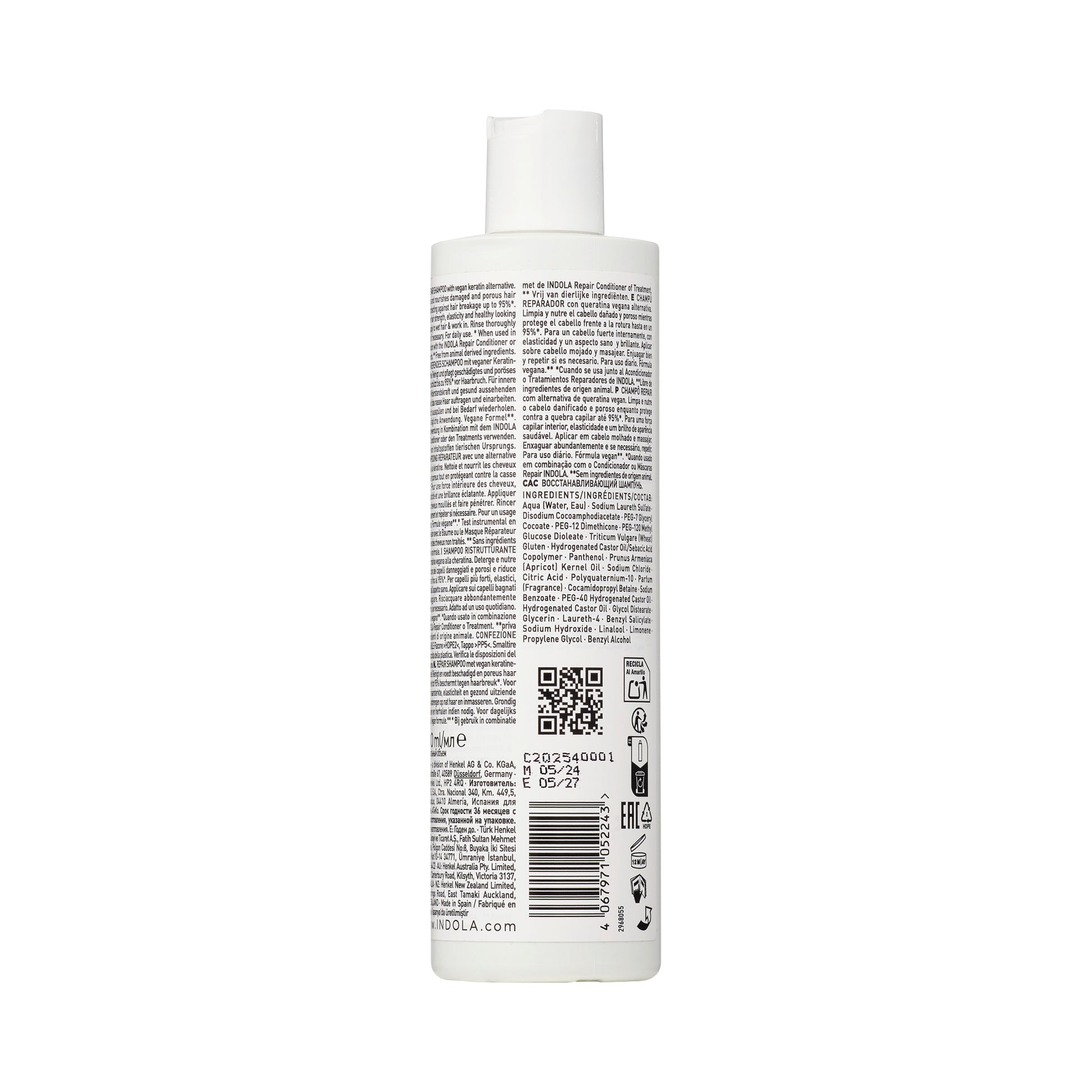 Indola Champú Reparador Profesional Para Cabello Dañado 300ml_2