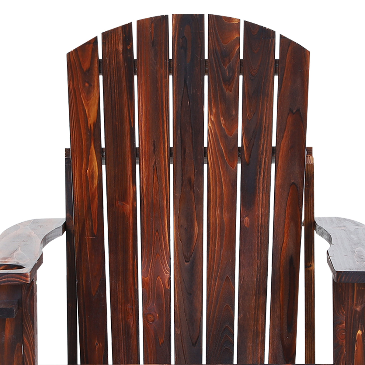 Silla Adirondack De Madera Para Jardín Outsunny 72,5x97x93 Cm Marrón_4