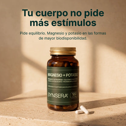 Magnesio + Potasio 120 Cápsulas Synsera Labs_3