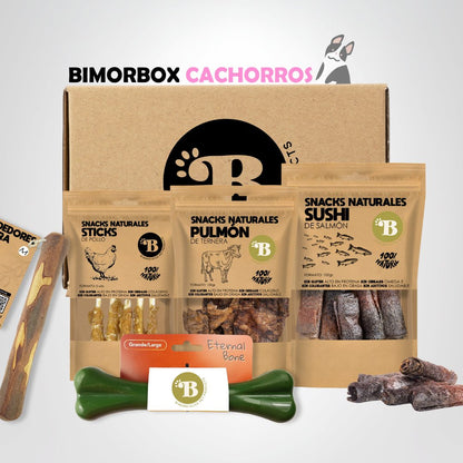 Bimorbox Cachorros Medianos Y Grandes – Pack Ahorro Con Juguete, Mordedor De Olivo Y Snacks Sin Aditivos_0