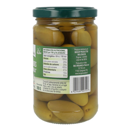 Aceitunas Verdes Gigantes Bio Organica Italia 280 gr