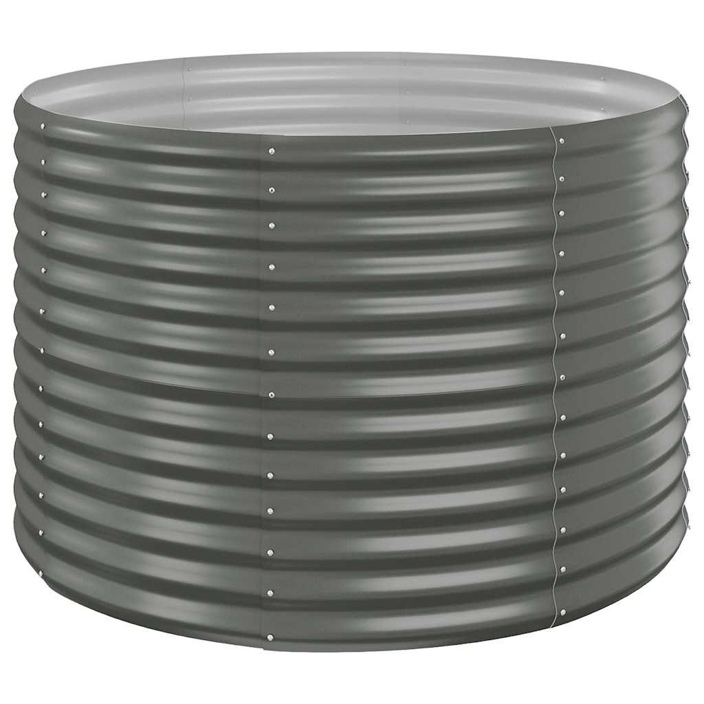 Jardinera Arriate Acero Galvanizado Gris 100x100x68 Cm_0