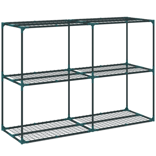 Soporte Para Plantas Outsunny Acero, Plástico Verde Oscuro 143x48x100 Cm_0