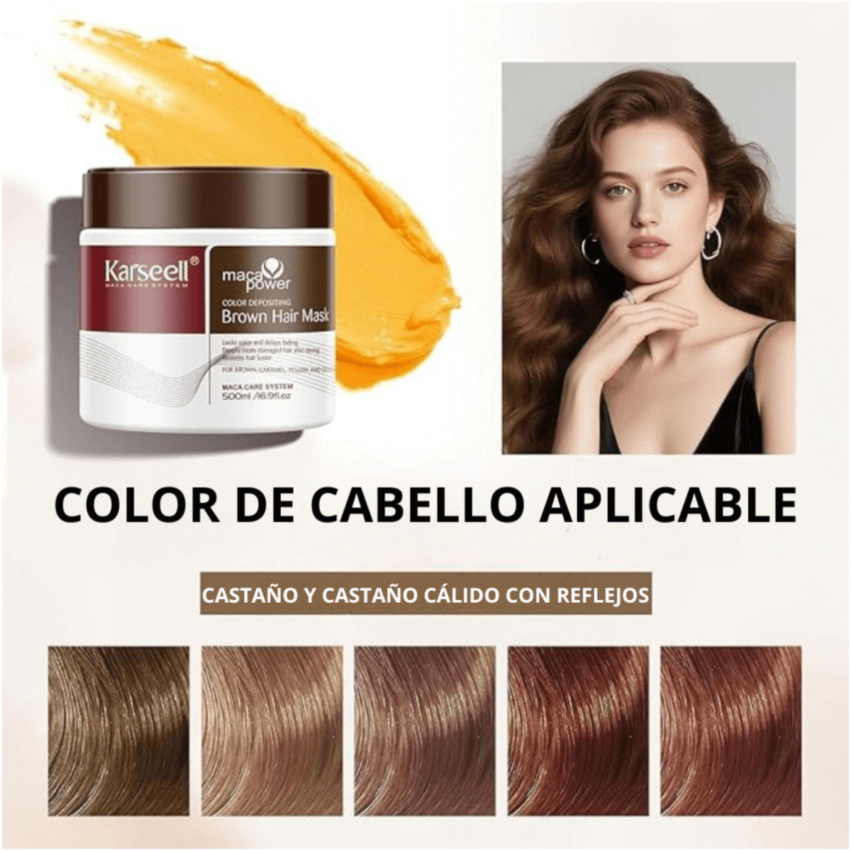Mascarilla Pigmentante Marrón Karseell 500 ml