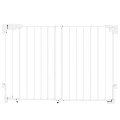 Pawhut Barrera De Seguridad Para Perros, Ancho 74,5-111,5 Cm Con Pestillo Blanco_1