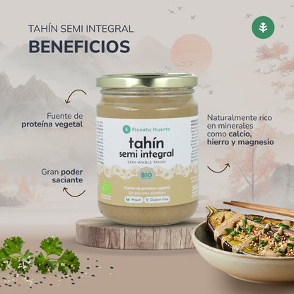 Pack 9x Tahín Semi Integral ECO Planeta Huerto 350g