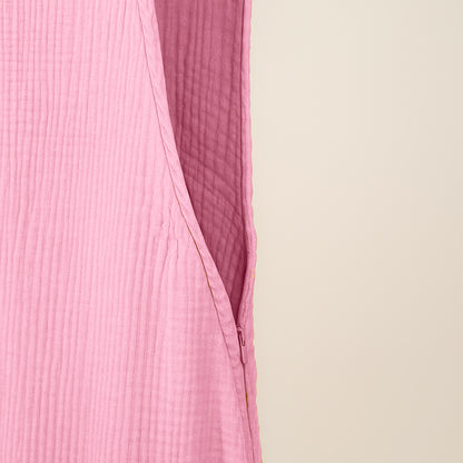 Saco De Dormir De Verano De Algodón Orgánico Rosa_4