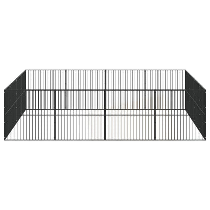 Corralito Para Perros Con 16 Paneles Acero Galvanizado Negro_4