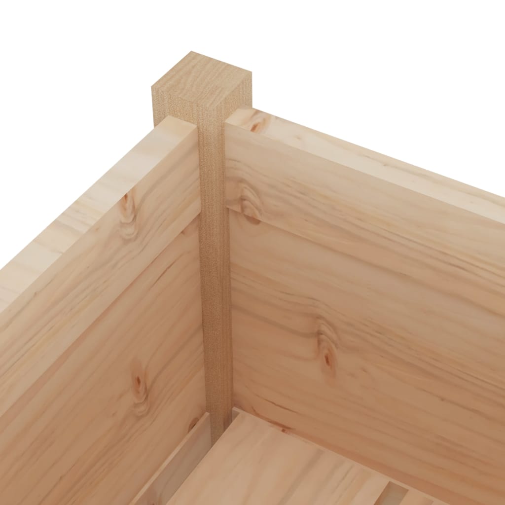 Jardineras 2 Uds Madera Maciza De Pino 31x31x70 Cm_5