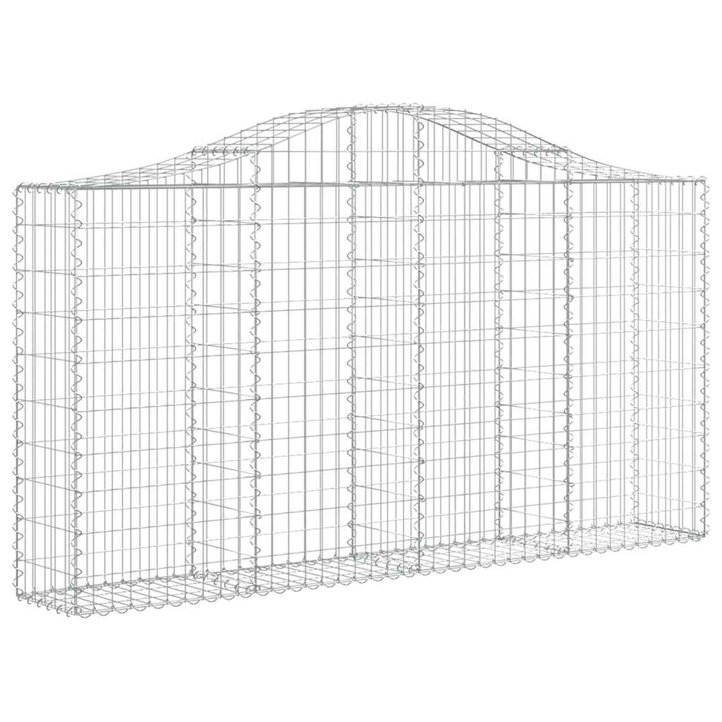 Cestas Gaviones 18 Uds Forma De Arco Hierro 200x30x100/120 Cm_2