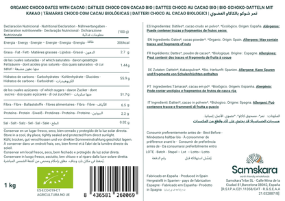 Dátiles Con Cacao Bio - Pack 2 X 500g (2 Envases Retail) | Dátiles Ecológicos Naturales, Endulzante Vegano_1