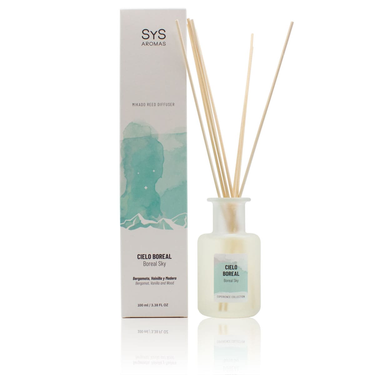 Ambientador Mikado Cielo Boreal Experience SYS Aromas 100 ml | Aroma Amaderado y Dulce | Sofisticado_0