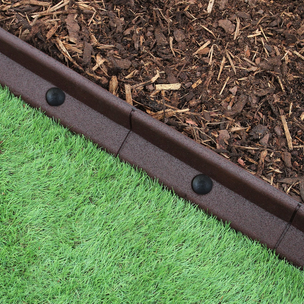 Bordes De Césped Marrón Flexibles Jardín Bordes De Césped Paquete De 6 X 1.2m_2