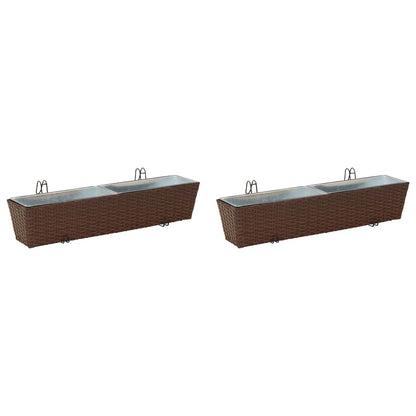 Barandilla 2 Pcs 80 X 17 X 17 Cm Metal_0