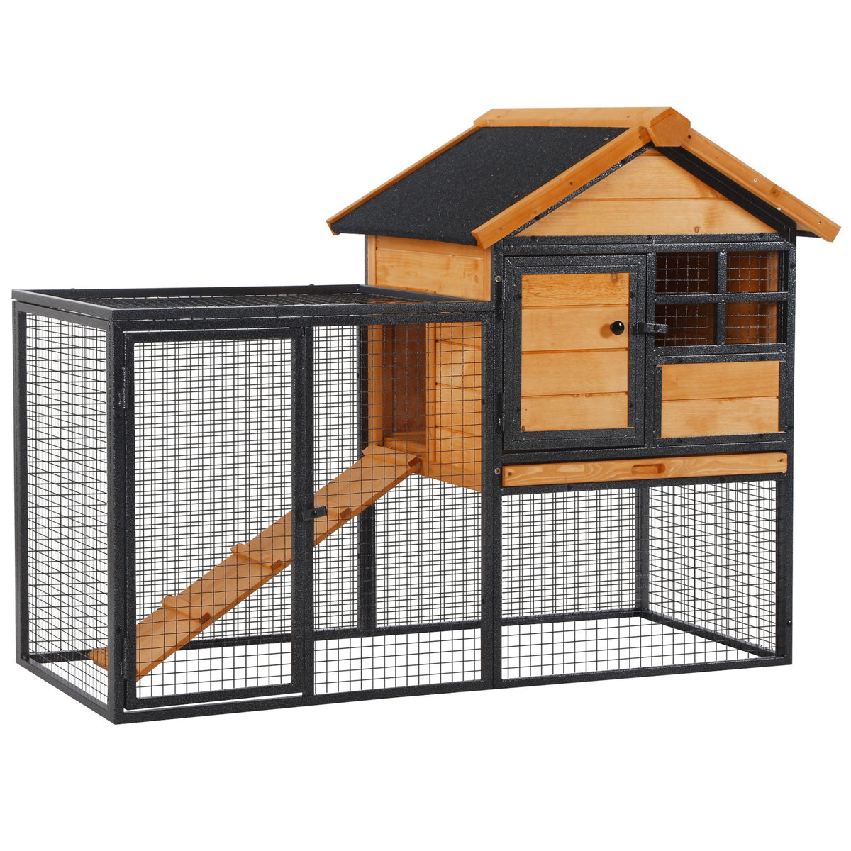 Conejera De Exterior Pawhut Multicolor 122x63x92 Cm_0