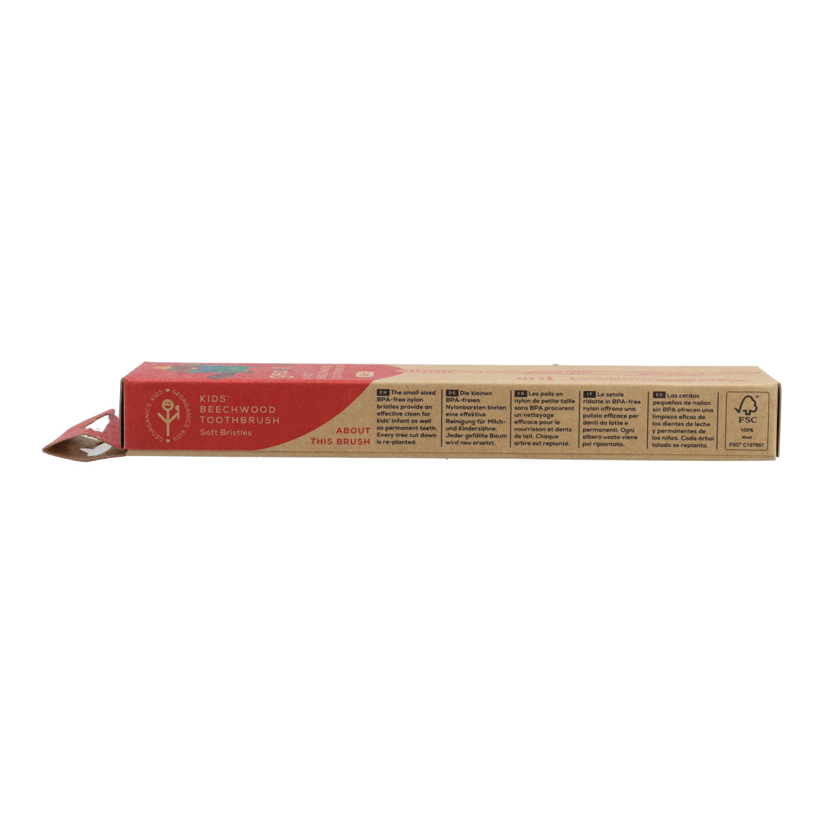 Cepillo de Dientes de madera de Haya KIDS Georganics