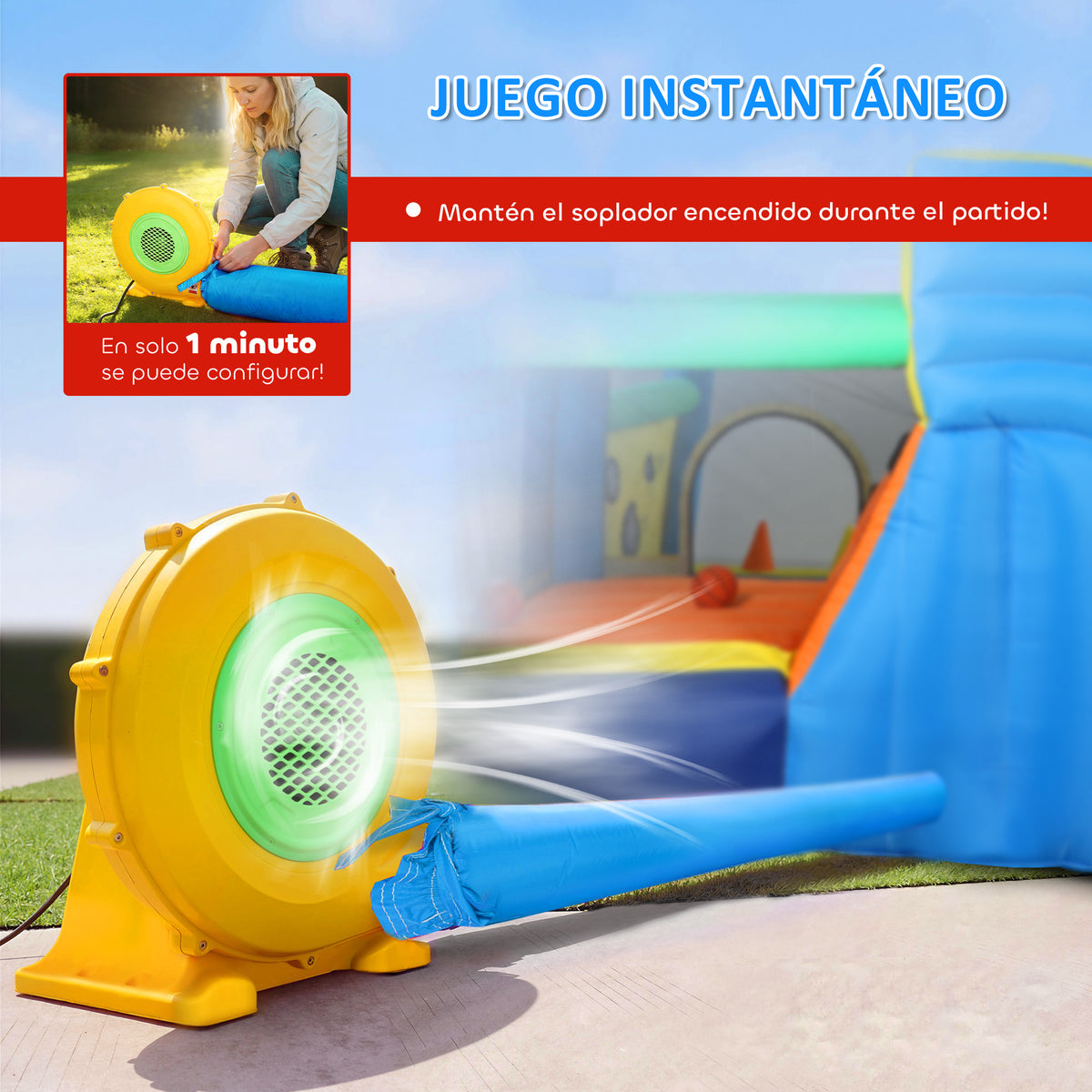 Aiyaplay Castillo Hinchable Acuático 8 En 1 Con Soplador 550w Tobogán Trampolín_5