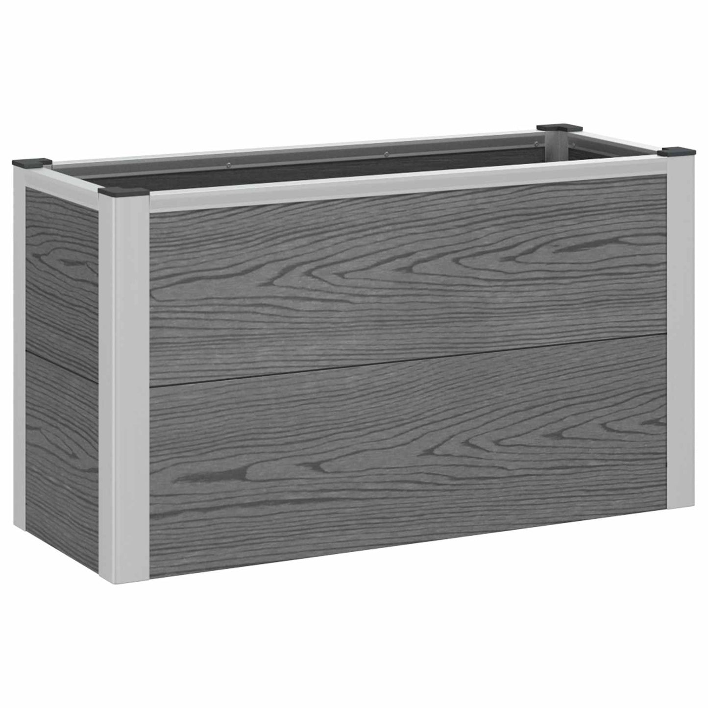 Arriate Elevado Gris 75 X 30 X 42 Cm Wpc Y Aluminio_0