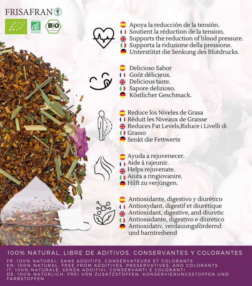 Infusión De Rooibos Naranja Ecológica En Pirámides | Calidad | Frisafran 30 Uds_3