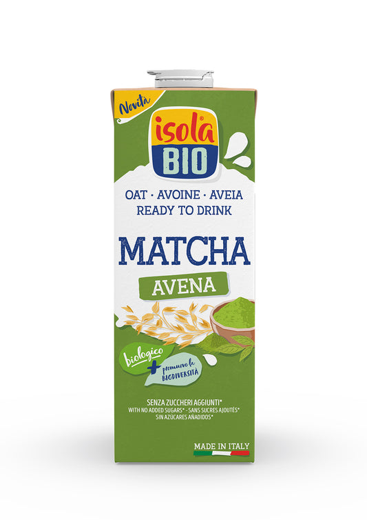 Bebida Vegetal Avena Matcha Bio Isola Bio 1 L