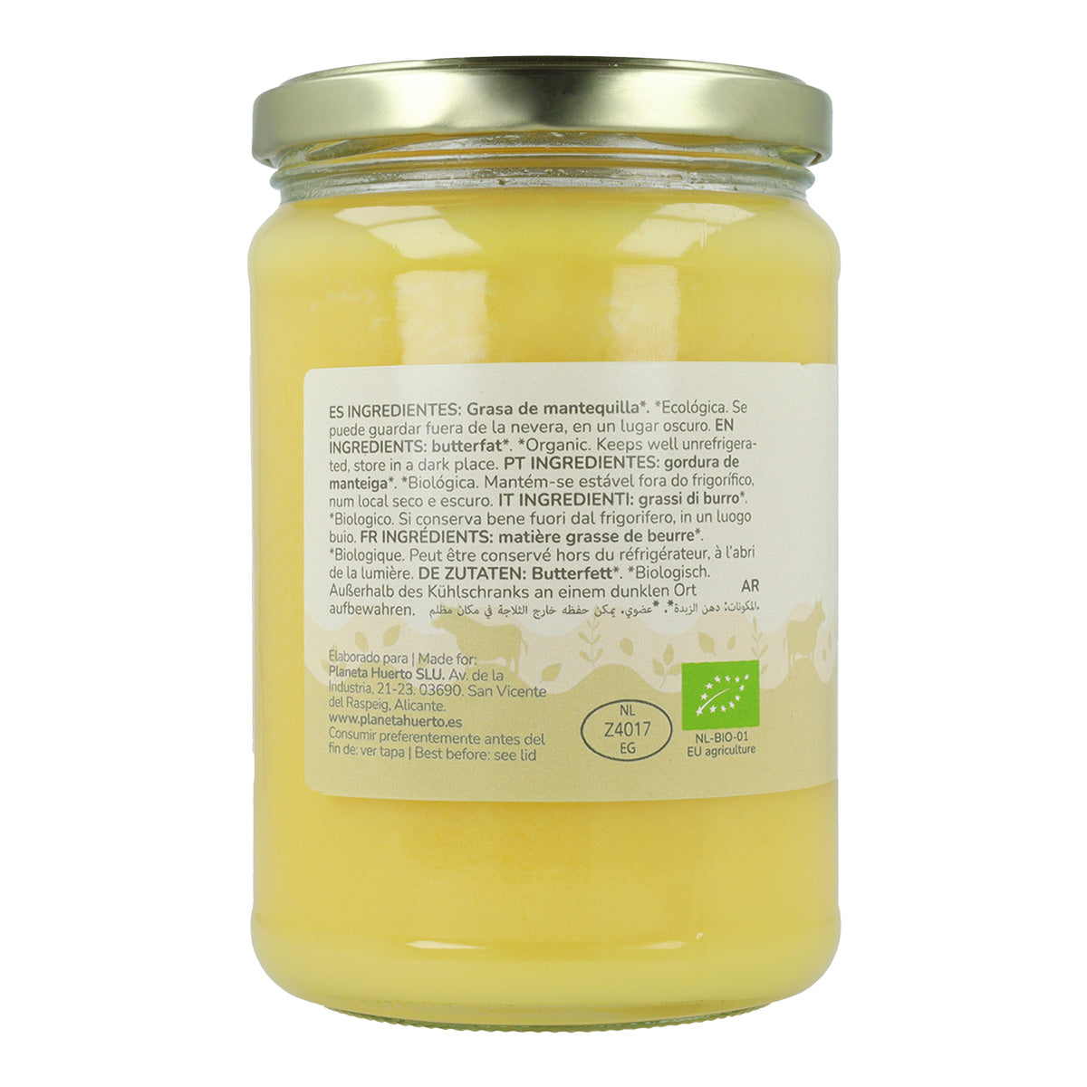 Pack 6x Ghee mantequilla clarificada ECO Planeta Huerto 500 g