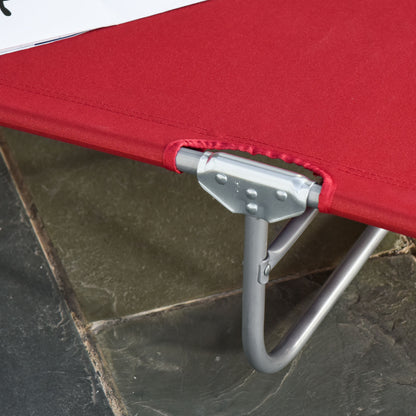 Outsunny Tumbona Plegable Respaldo Ajustable En 5 Niveles 187x55x24 Cm Burdeos_4