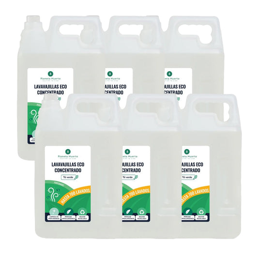 Pack 6xLavavajillas Manual  Té Verde ECO  Planeta Huerto 5l