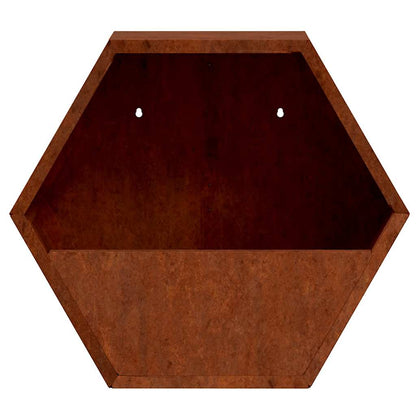 Jardineras De Pared 2 Uds Acero Corten Oxidado 46x10x40 Cm_5