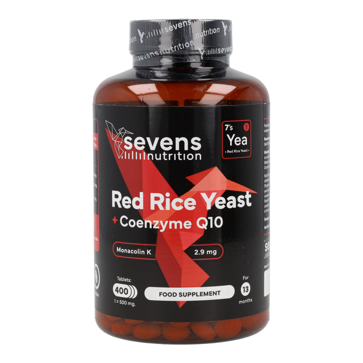 Levadura de Arroz Rojo con Monacolina K y CoQ10 Sevens Nutrition 400 cápsulas