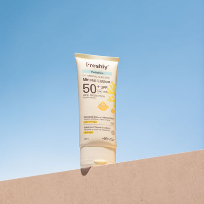 Pediatrics D+ Natural Suncare Mineral Lotion SPF50 Freshly Cosmetics 100 ml