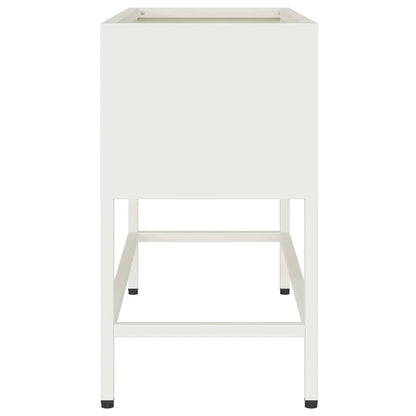 Jardinera Elevada Blanco 60 X 26 X 48 Cm Acero_5