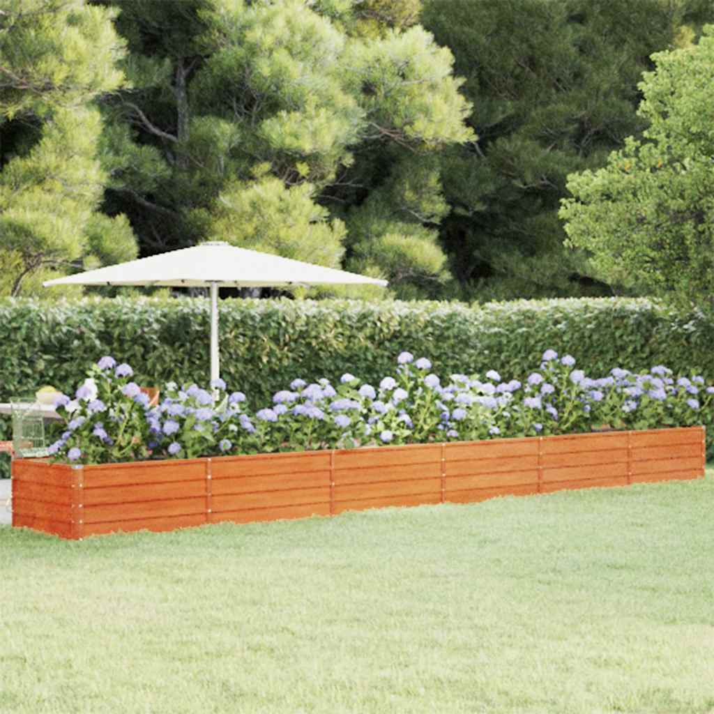 Arriate Oxidado De Acero Corten 600x80x45 Cm_1