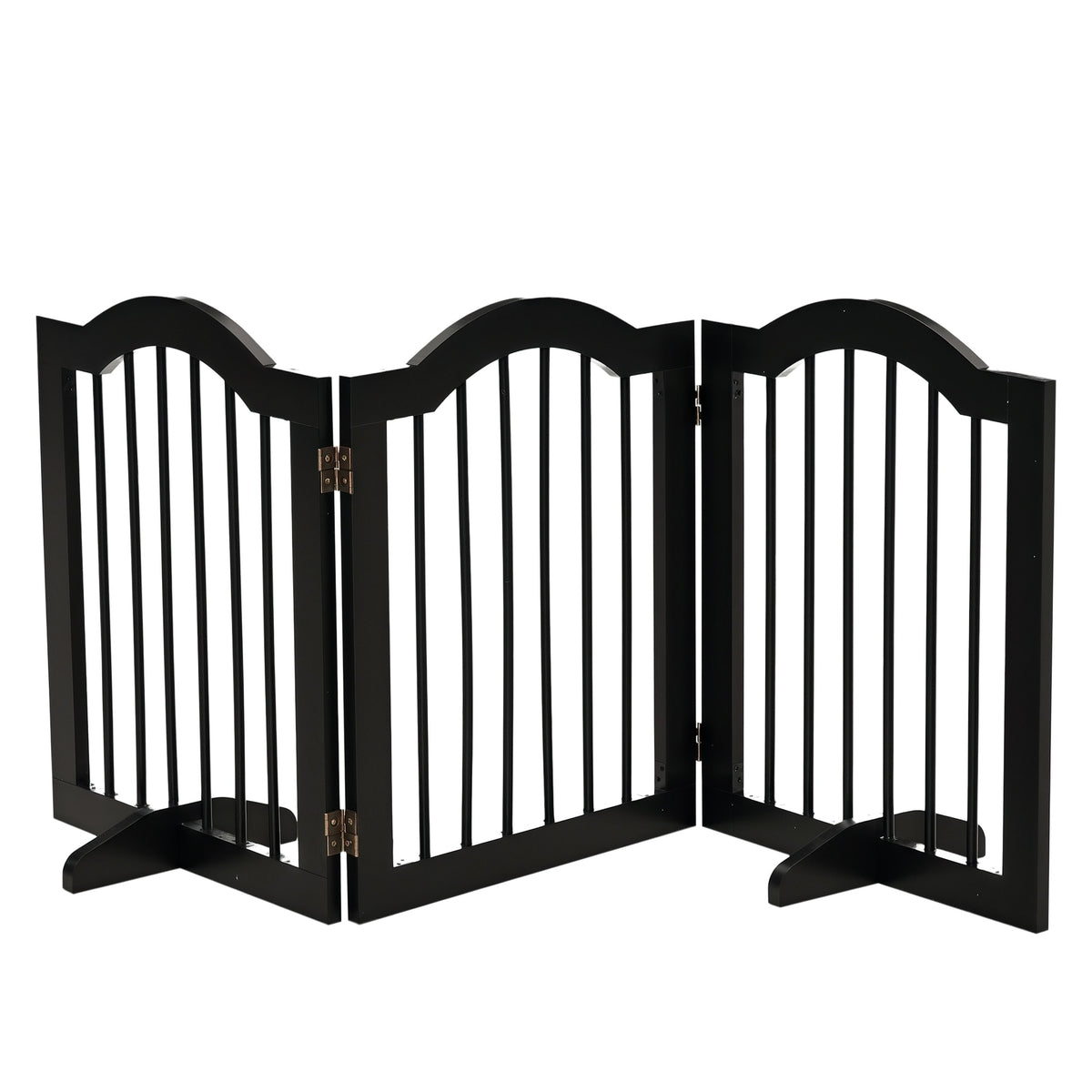 Pawhut Barrera De Seguridad Plegable De Perros Pequeños 154,5x29,5x61 Cm Negro_0