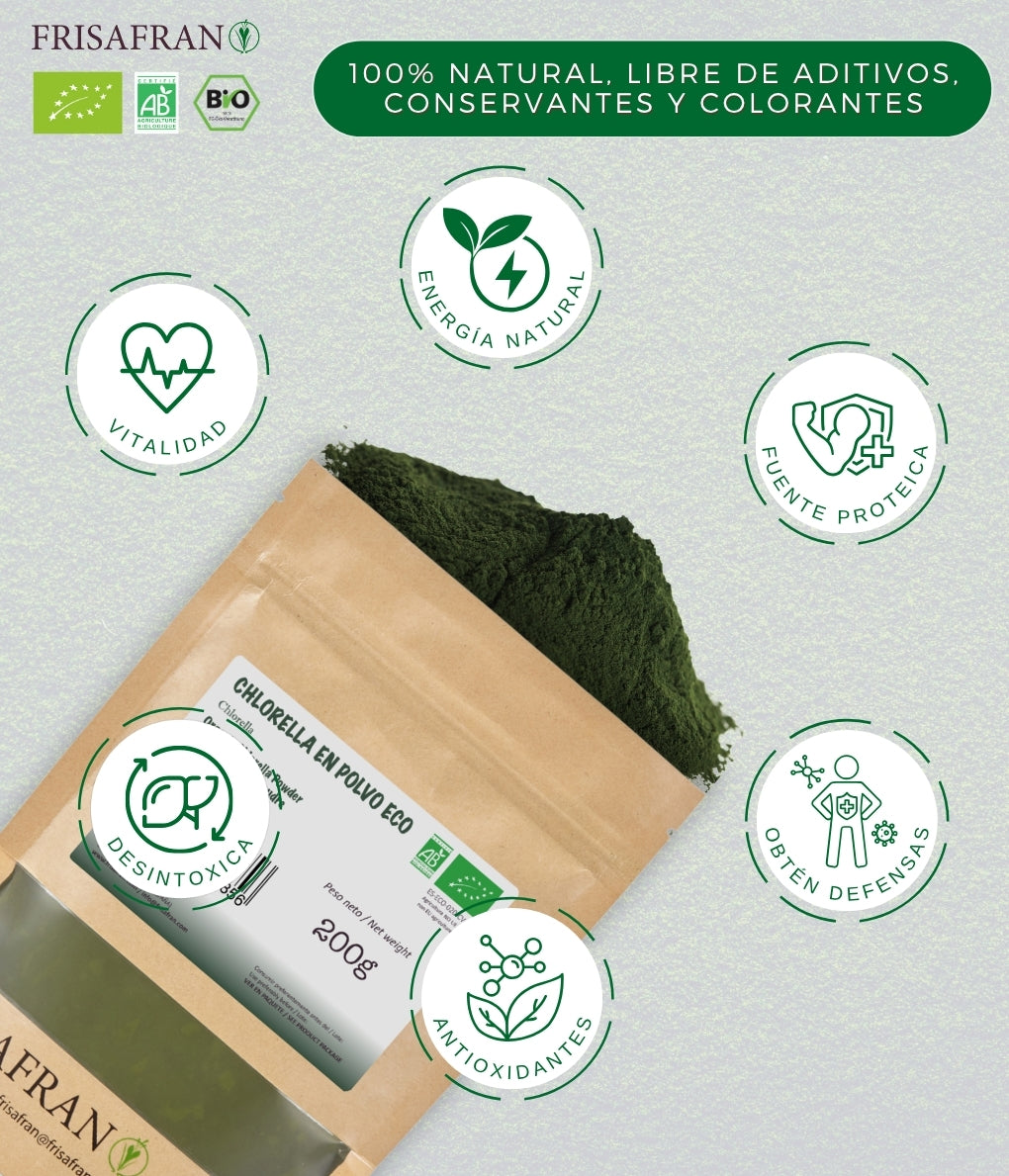 Chlorella Ecológica En Polvo - Calidad Y Sabor | Frisafran 100 G_1