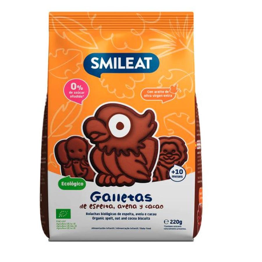 Pack 3 x Galleta espelta, avena y cacao ECO 220 g Smileat
